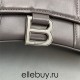 Balenciaga Hourglass XS Small 19 Smooth Calfskin Gray Silver Hardware 19x8x21cm