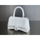 Balenciaga Hourglass XS Small 19 Smooth Calfskin White Silver Hardware 19x8x21cm