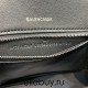 Balenciaga Hourglass Small 23 Croc-Embossed Black Black Hardware 23x19x24cm