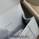 Balenciaga Hourglass XS Small 19 Croc-Embossed Light Blue Silver Hardware 19x8x21cm