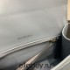 Balenciaga Hourglass Small 23 Croc-Embossed Light Blue Silver Hardware 23x19x24cm