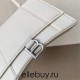 Balenciaga Hourglass Small 23 Grained Calfskin White Silver Hardware 23x19x24cm