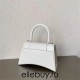 Balenciaga Hourglass Small 23 Grained Calfskin White Silver Hardware 23x19x24cm