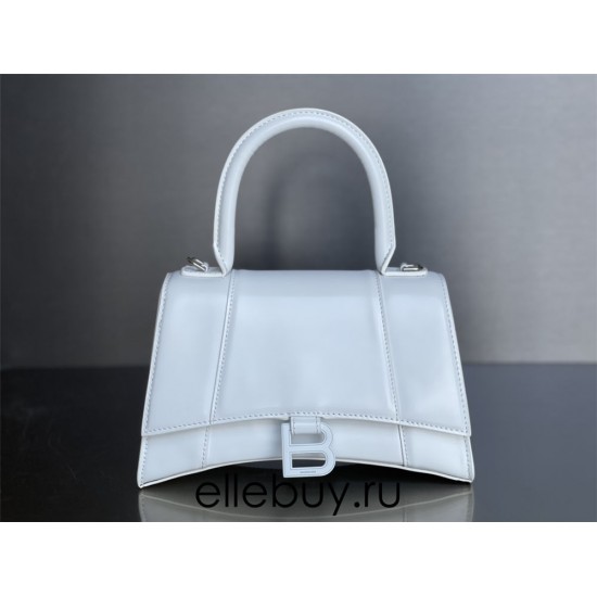 Balenciaga Hourglass Small 23 Calfskin White White Clasp 23x19x24cm