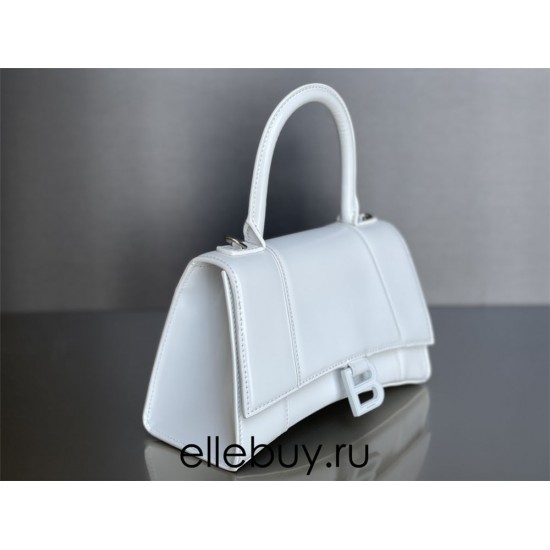 Balenciaga Hourglass Small 23 Calfskin White White Clasp 23x19x24cm