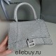 Balenciaga Hourglass Small 23 Diamond Silver Diamond Hardware 23x19x24cm