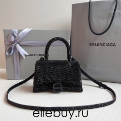 Balenciaga Hourglass XS Small 19 Diamond Black Diamond Hardware 19x8x21cm