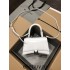 Balenciaga Hourglass Small 23 Grained Calfskin White Silver Hardware 23x19x24cm