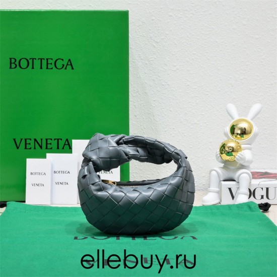 BOTTEGA VENETA Jodie Super Mini 17 Deep Blue Style: 6699-0# Size: 17x16x6.5cm Full Leather