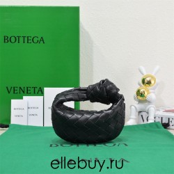 BOTTEGA VENETA Jodie Super Mini 17 Black Style: 6699-0# Size: 17x16x6.5cm Full Leather