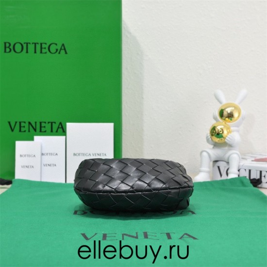 BOTTEGA VENETA Jodie Super Mini 17 Black Style: 6699-0# Size: 17x16x6.5cm Full Leather