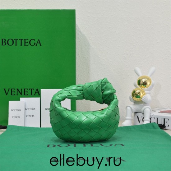 BOTTEGA VENETA Jodie Super Mini 17 Green Style: 6699-0# Size: 17x16x6.5cm Full Leather