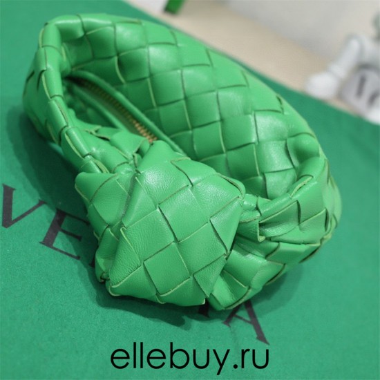 BOTTEGA VENETA Jodie Super Mini 17 Green Style: 6699-0# Size: 17x16x6.5cm Full Leather