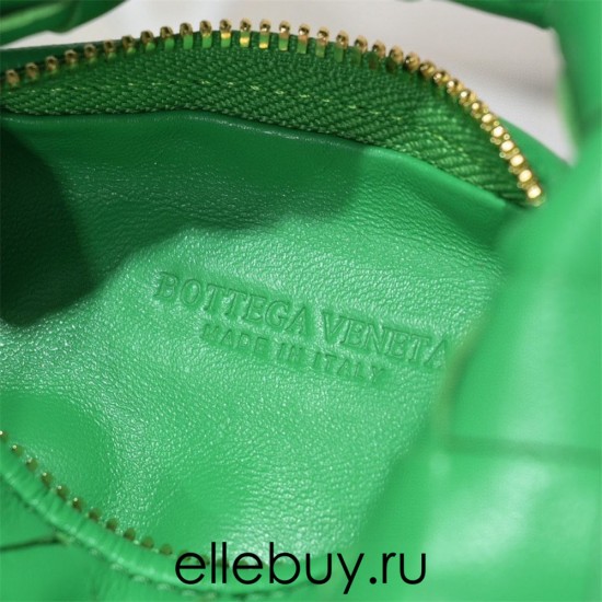 BOTTEGA VENETA Jodie Super Mini 17 Green Style: 6699-0# Size: 17x16x6.5cm Full Leather