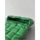 BOTTEGA VENETA Cassette Chain Padded Cassette Green Silver Buckle Medium 26 Size: 26x18x6cm Full Leather