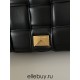 BOTTEGA VENETA Cassette Chain Padded Cassette Black Gold Buckle Medium 26 Size: 26x18x6cm Full Leather