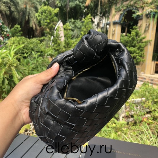 BOTTEGA VENETA Jodie 23 Black 23x23.5x10 Full Leather