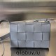 BOTTEGA VENETA Cassette 23 Medium Gray 23x15x5cm Full Leather