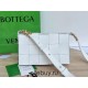 BOTTEGA VENETA Cassette 23 Medium White with Metal 23x15x5cm Full Leather