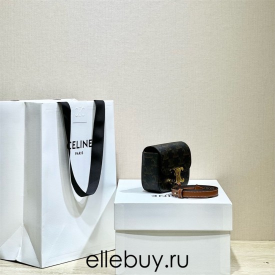 Celine Mini Triomphe Canvas Gold Hardware Model: 101512 Size: 11x8x4cm