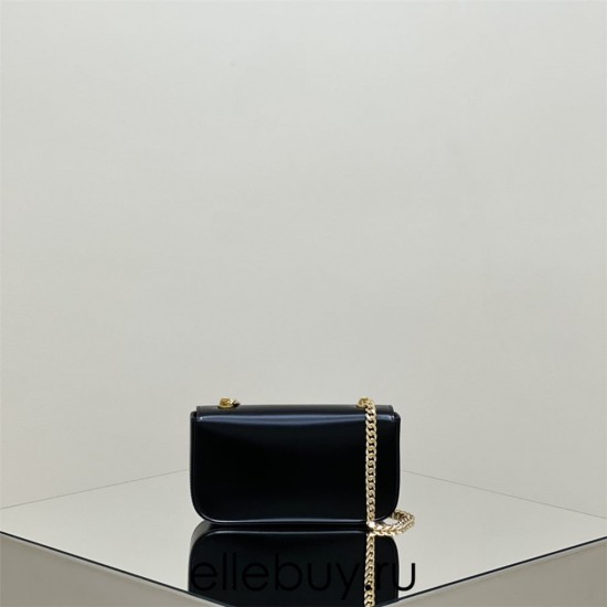 Celine Triomphe Gold Clasp Black Full Leather Chain Underarm Bag Hardware Model: 197993 Size: 20.5x10.5x4cm