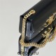 Celine Triomphe Gold Clasp Black Full Leather Chain Underarm Bag Hardware Model: 197993 Size: 20.5x10.5x4cm