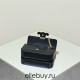 Celine Triomphe Canvas Chain Underarm Bag Embossed Black Gold Hardware Model: 197943 Size: 20.5x10.5x4cm