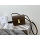 Celine Teen Box Polished Calfskin Brown Gold Hardware 18x15x6cm