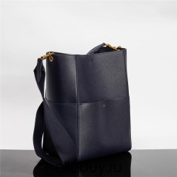 Celine SEAU SANGLE Large Grained Calfskin Black 23 x 33 x 17cm