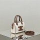 Celine Voyage Triomphe White Brown Model: 197583 Size: 19.5x14x7cm