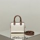 Celine Voyage Triomphe White Brown Model: 197583 Size: 19.5x14x7cm