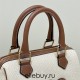 Celine Voyage Triomphe White Brown Model: 197583 Size: 19.5x14x7cm