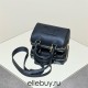 Celine Voyage Triomphe Embossed Black Gold Hardware Model: 197583 Size: 19.5x14x7cm