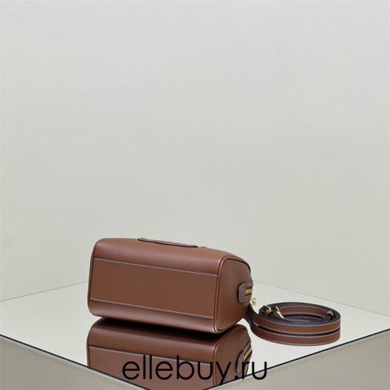 Celine Voyage Triomphe Embossed Brown Gold Hardware Model: 197583 Size: 19.5x14x7cm