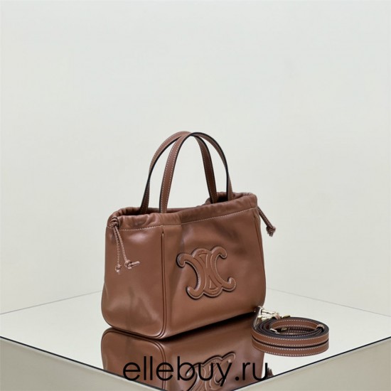 Celine Cabas Tote Brown Full Leather Model: 111013 Size: 22x17x15cm