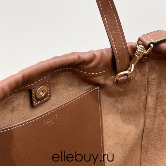 Celine Cabas Tote Brown Full Leather Model: 111013 Size: 22x17x15cm