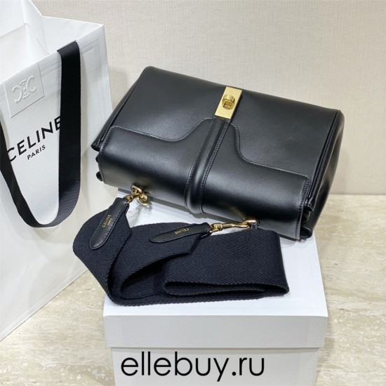 Celine Teen Soft 16 Black Model: 196853 Size: 23x15x9cm