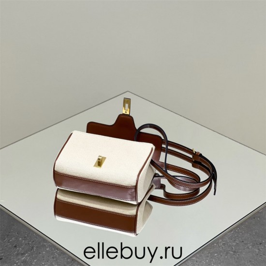 Celine Teen Soft 16 White Brown Model: 196853 Size: 23x15x9cm