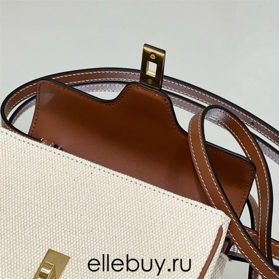 Celine Teen Soft 16 White Brown Model: 196853 Size: 23x15x9cm