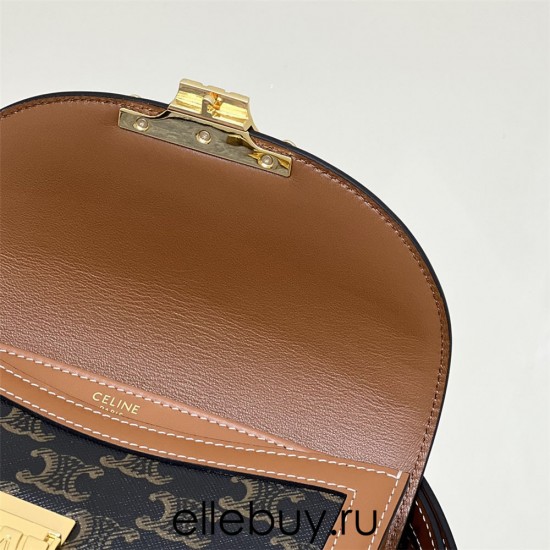 Celine Teen Besace Saddle Triomphe Canvas Model: 110962 Size: 18.5x16x6cm