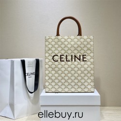 Celine Triomphe Canvas Cabas Tote 28.5 White Model: 191542 Size: 28.5x33x8cm