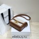 Celine Triomphe Canvas Teen Box Small White Brown Model: 188882 Small Size: 18.5x14x6cm