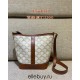 Celine Triomphe Canvas Small 30 Bucket White Brown Model: 191442 Size: 30x22x13cm