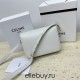 Celine Triomphe Canvas Teen Box Medium 22.5 White Full Leather Size: 22.5x16.5x5cm