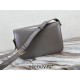 Celine Triomphe Canvas Teen Box Medium 22.5 Grey Full Leather Size: 22.5x16.5x5cm