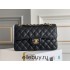 Chanel Classic Flap bag Small 23 Black with gold hardware, Caviar leather, Hass Factory leather, edge stitching, red interior.