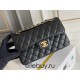 Chanel Classic Flap bag Small 23 Black with gold hardware, Caviar leather, Hass Factory leather, edge stitching, red interior.