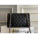 Chanel Classic Flap bag Small 23 Black with gold hardware, Caviar leather, Hass Factory leather, edge stitching, red interior.