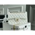 Chanel Classic Flap bag Small 23 White with gold hardware, Caviar leather, Hass Factory leather, seamless.