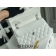 Chanel Classic Flap bag Small 23 White with silver hardware, Caviar leather, Hass Factory leather, seamless.